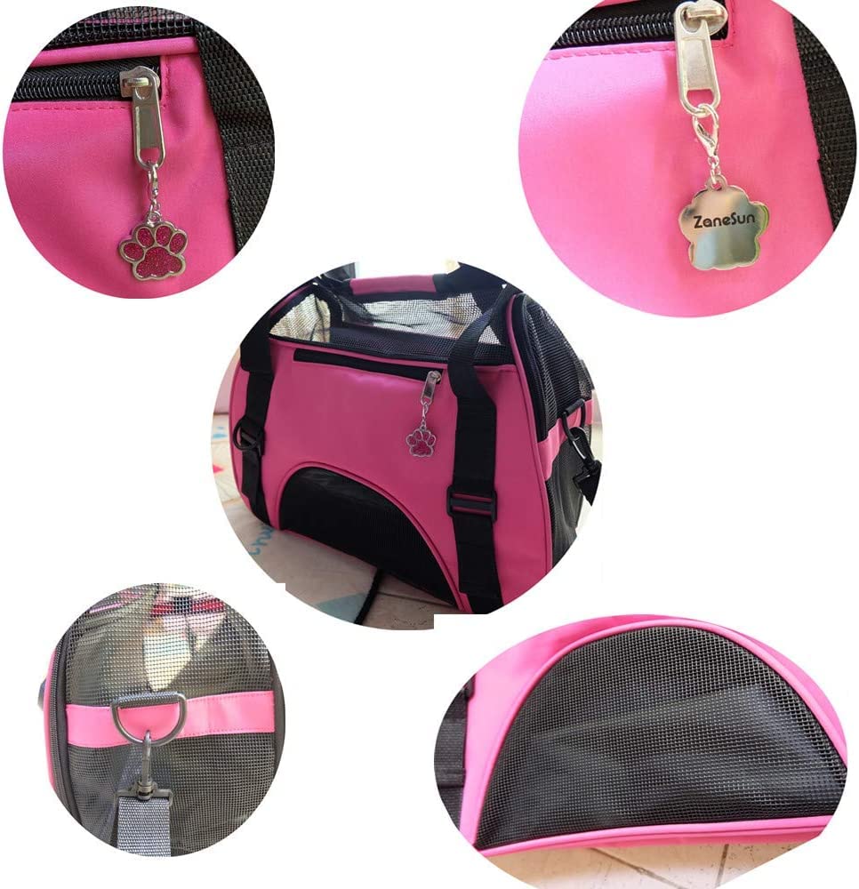 ZaneSun Cat Carrier side pocket stores toys and essentials.