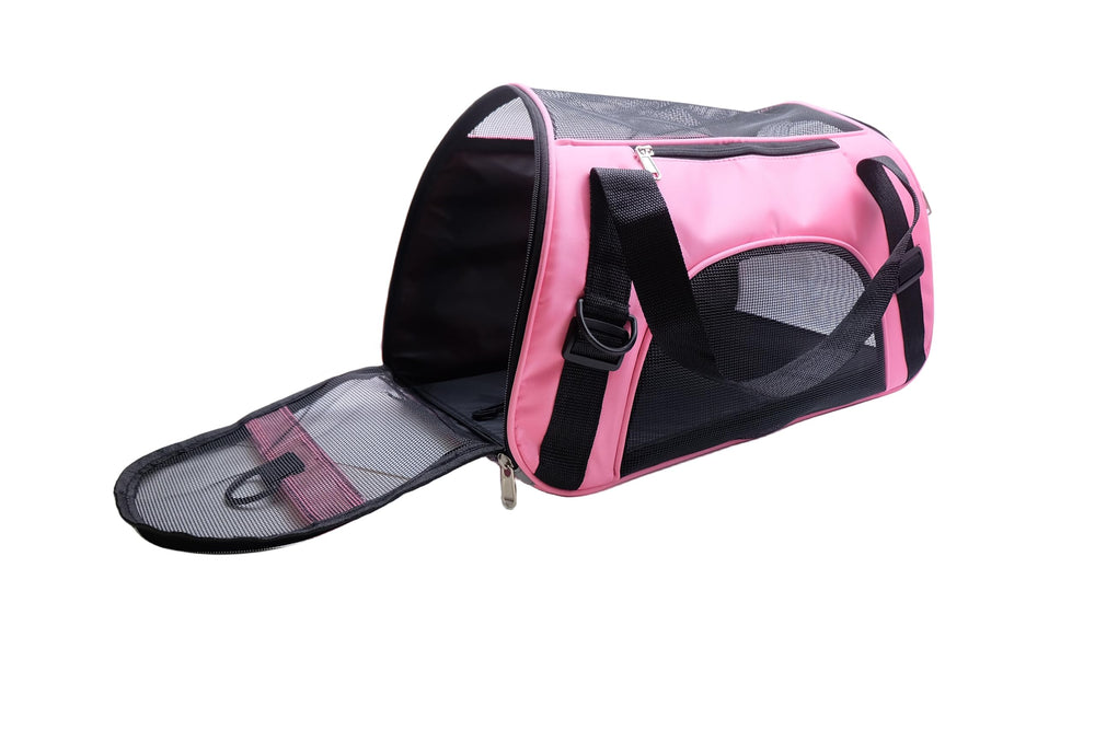 ZaneSun lightweight pet carrier with adjustable padded strap for easy transport