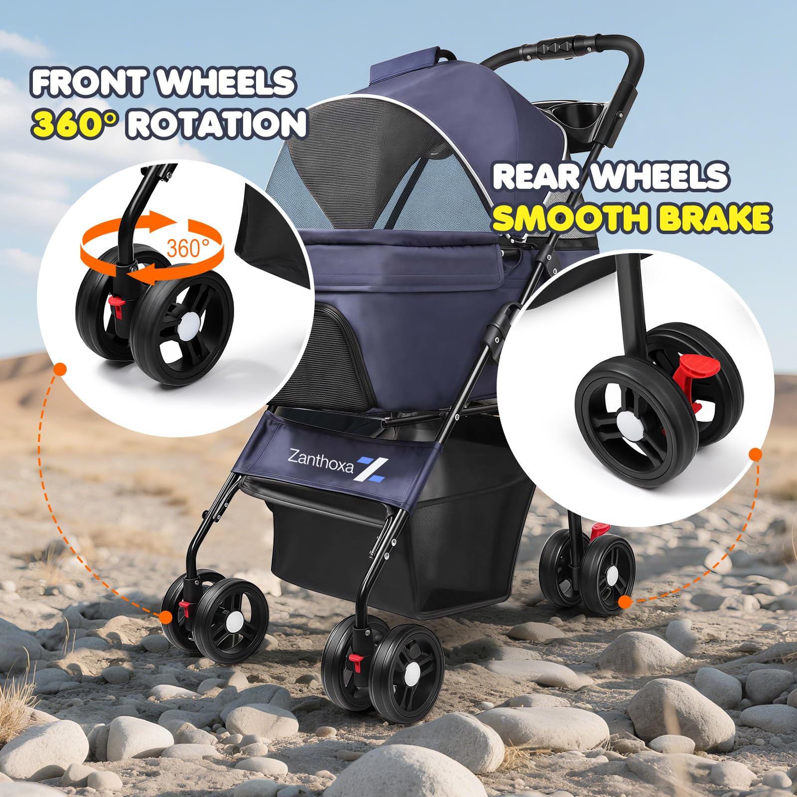 Zanthoxa easy-fold design helps quick setup and compact storage