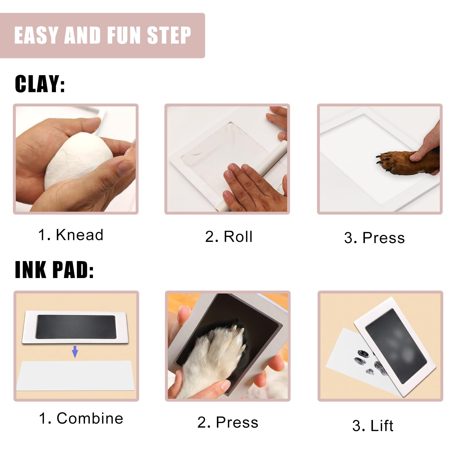 ZAPVLVT clean touch ink pad use keeps paws clean and safe