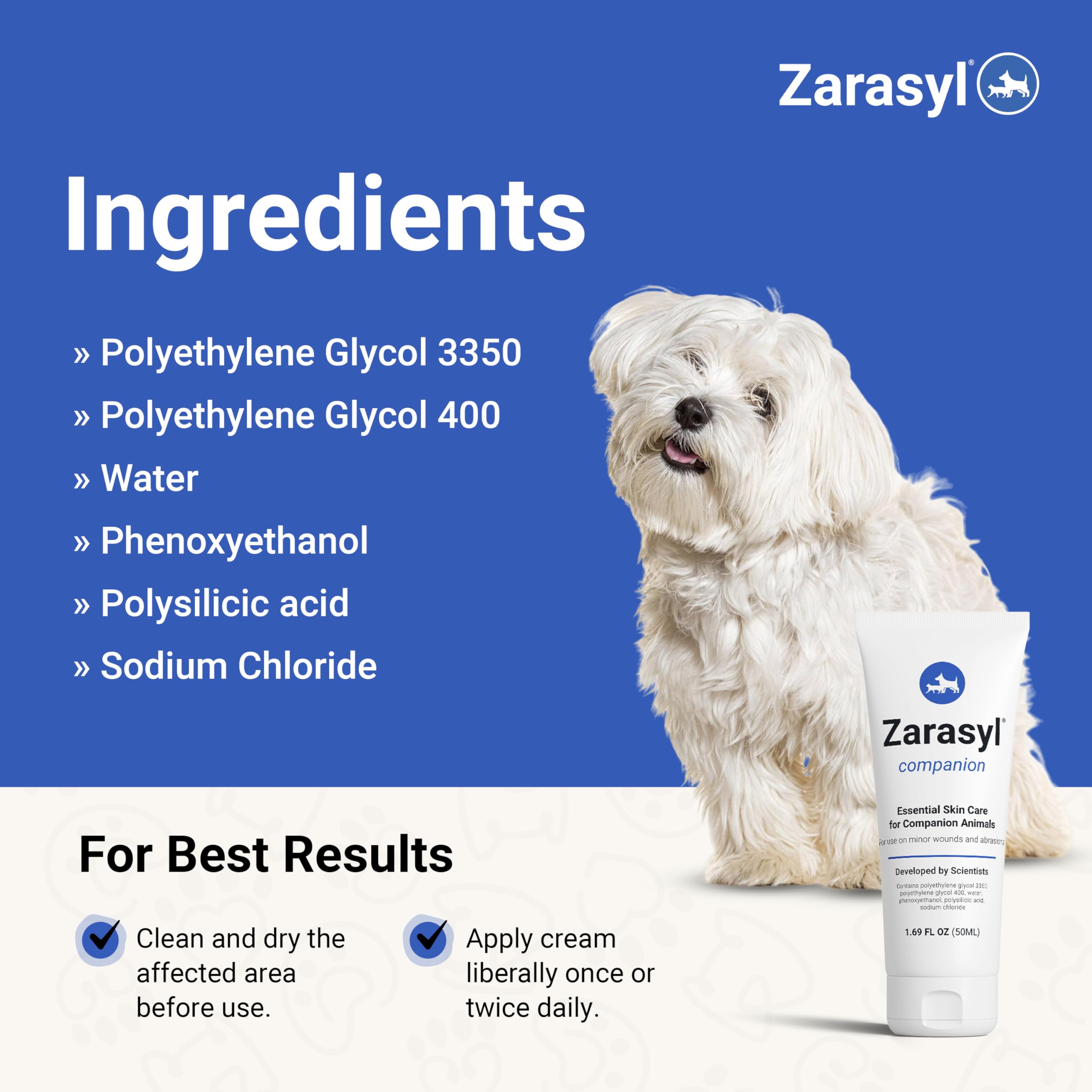 Zarasyl barrier cream texture closeup illustrating moisturizing protection
