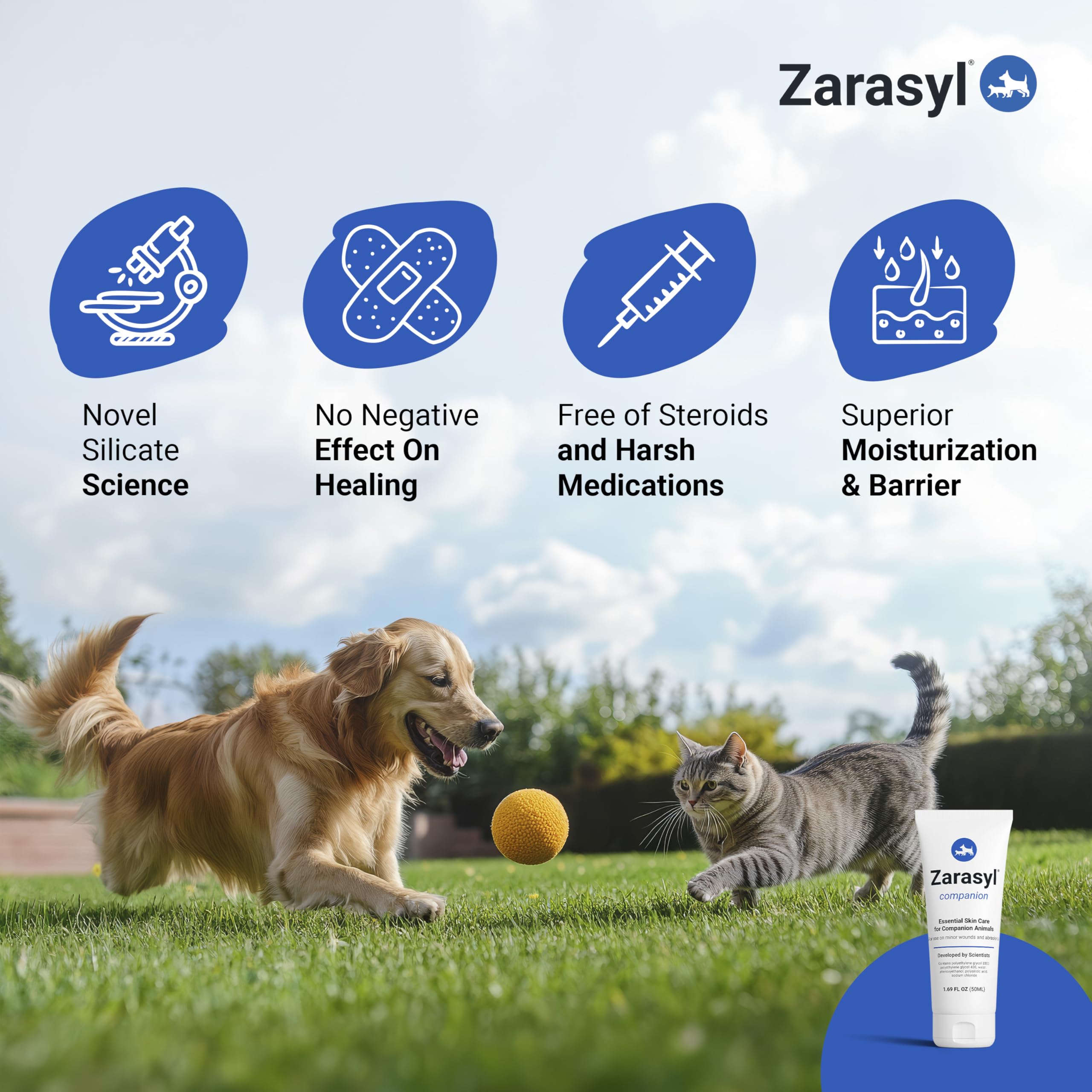 Zarasyl companion barrier cream jar closeup highlighting breathable barrier