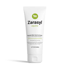 Zarasyl Essential Skin Care Ointment pack shot—steroid-free protection for equine skin care.