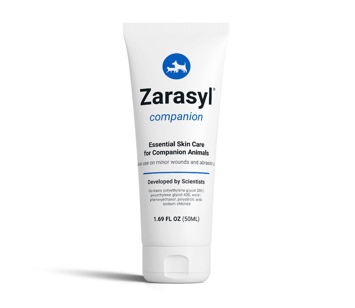 Zarasyl essential skin care ointment packaging closeup for wound protection