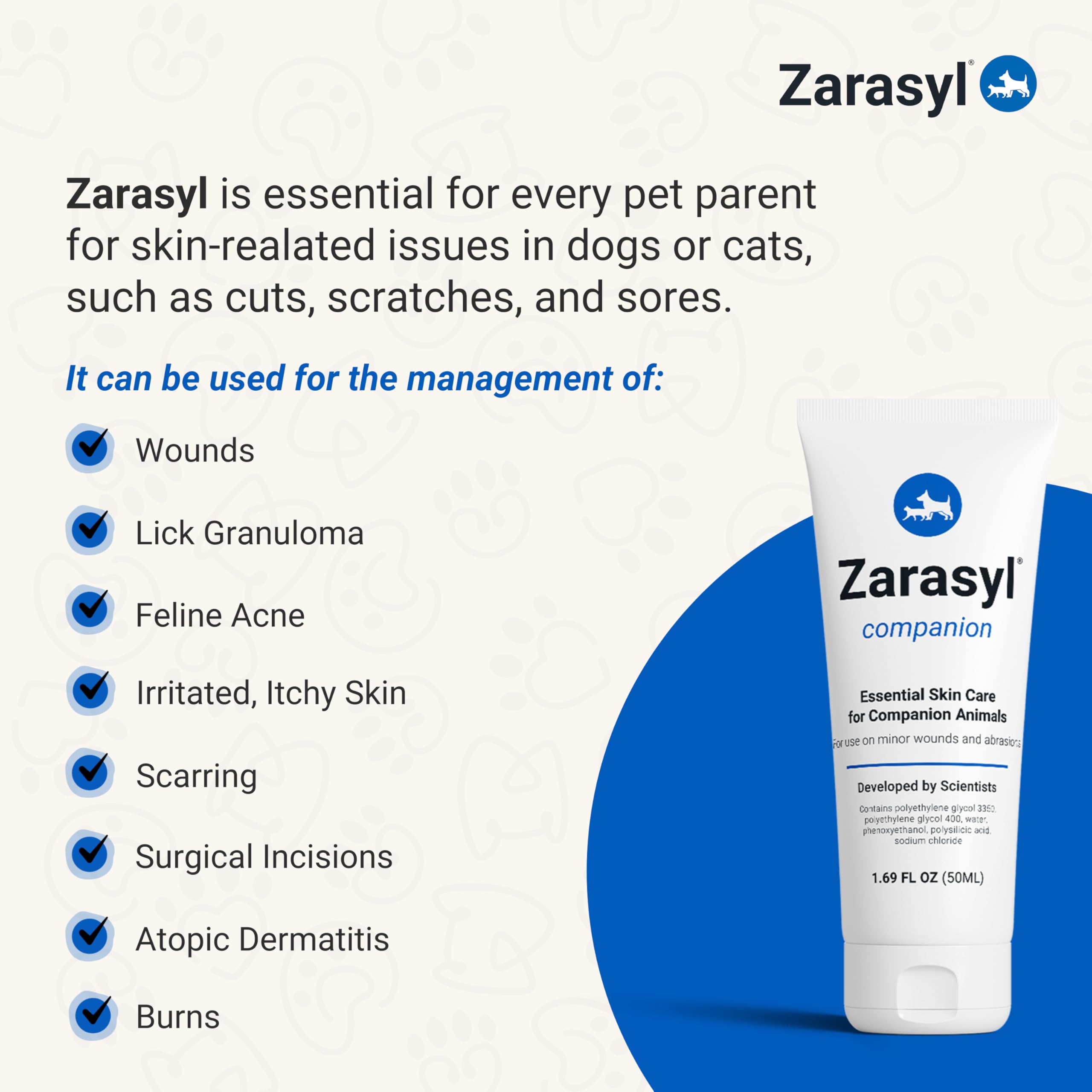 Zarasyl essential skin care ointment tube dispensing for simple application