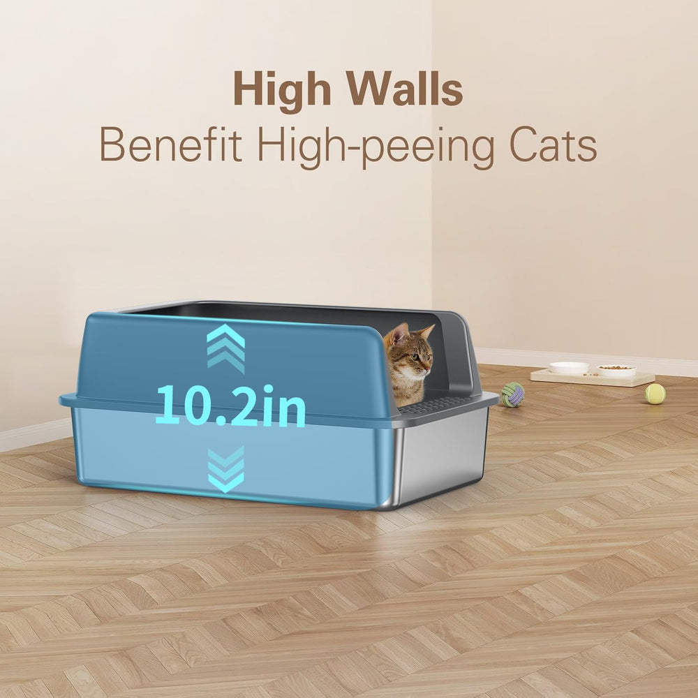 Zarler high 10.3-inch walls keep litter contained