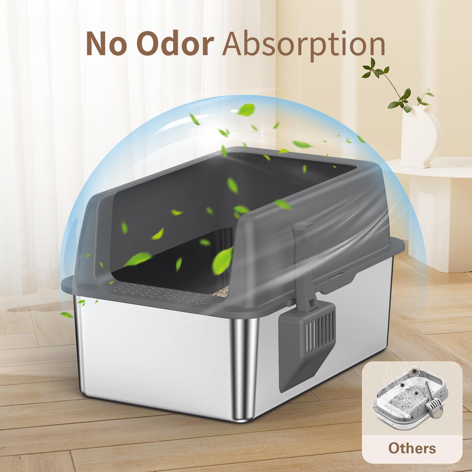 Zarler lid-overlap design helps reduce urine leakage and mess.