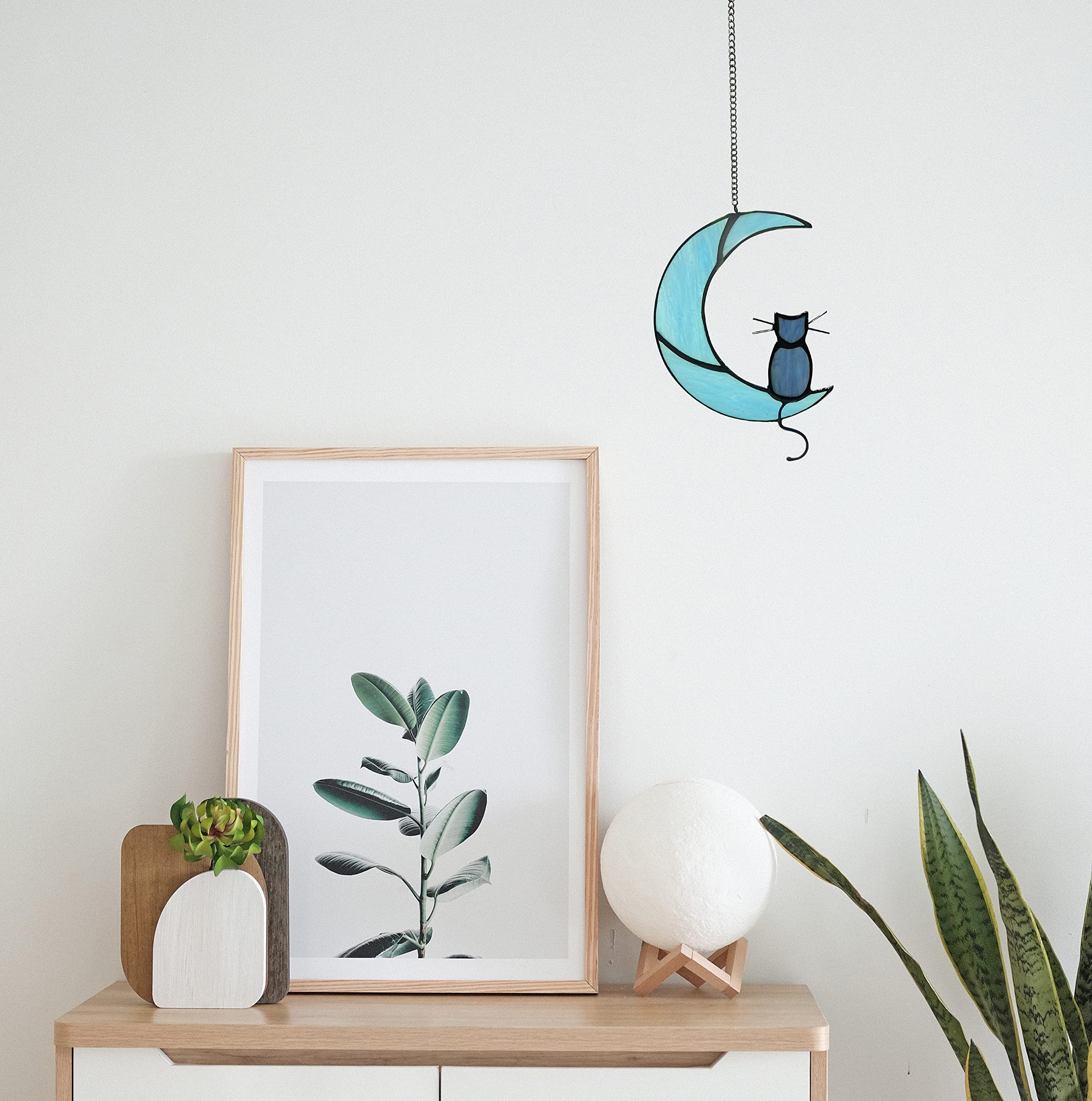ZUAJITER blue moon design adds colorful light play to offices, cafes, or homes