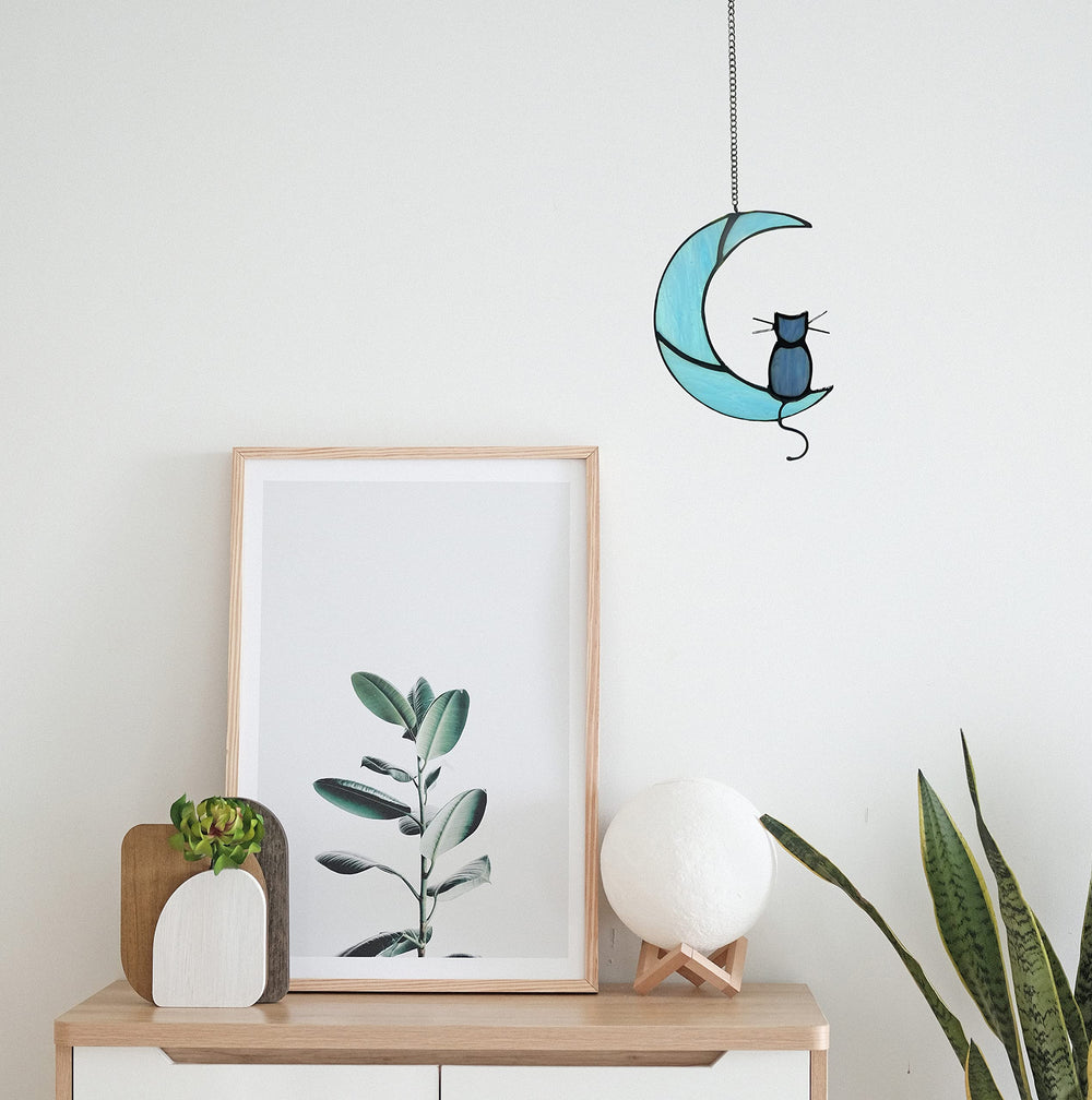 ZUAJITER blue moon design adds colorful light play to offices, cafes, or homes