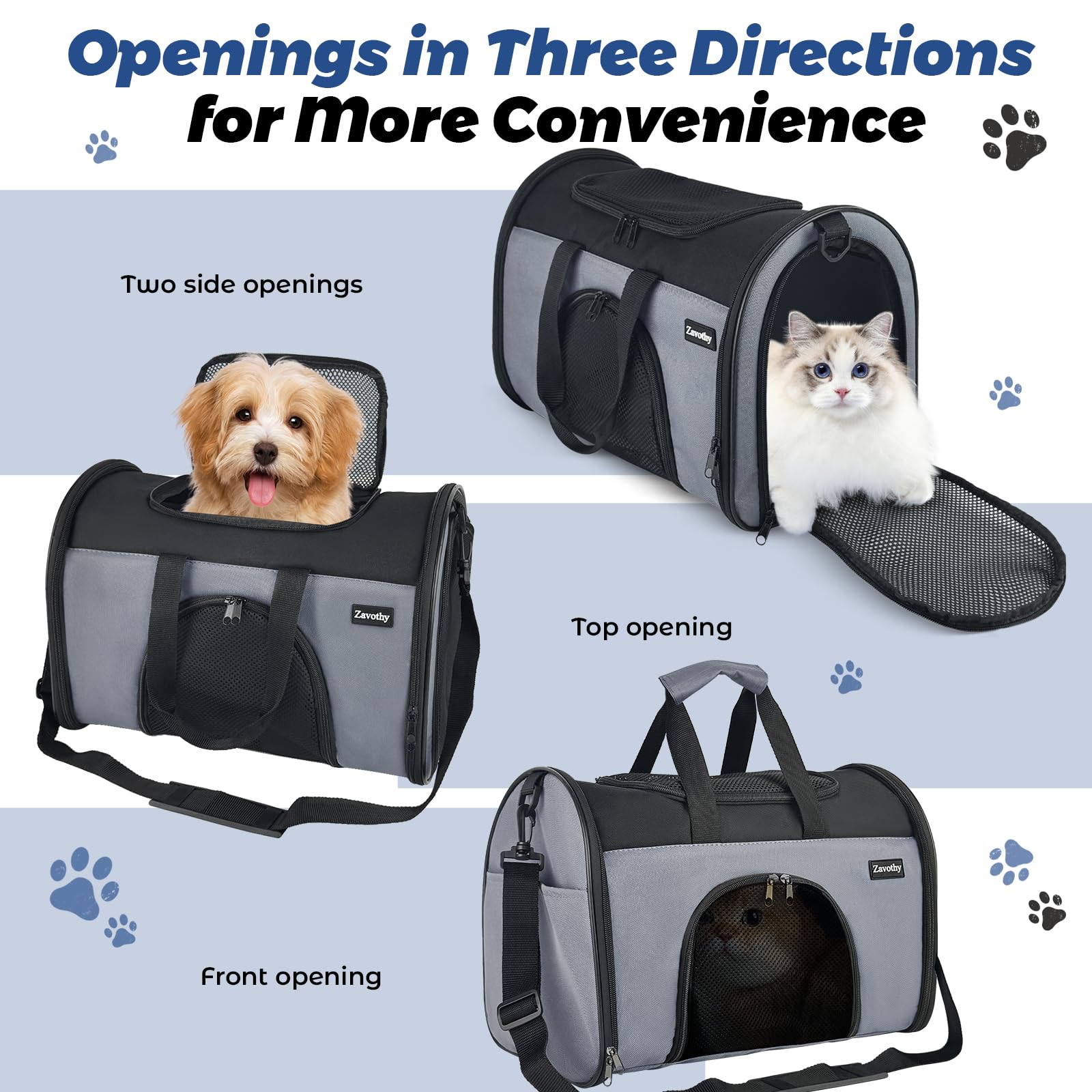 Zavothy breathable mesh panels provide airflow to keep pets cool.