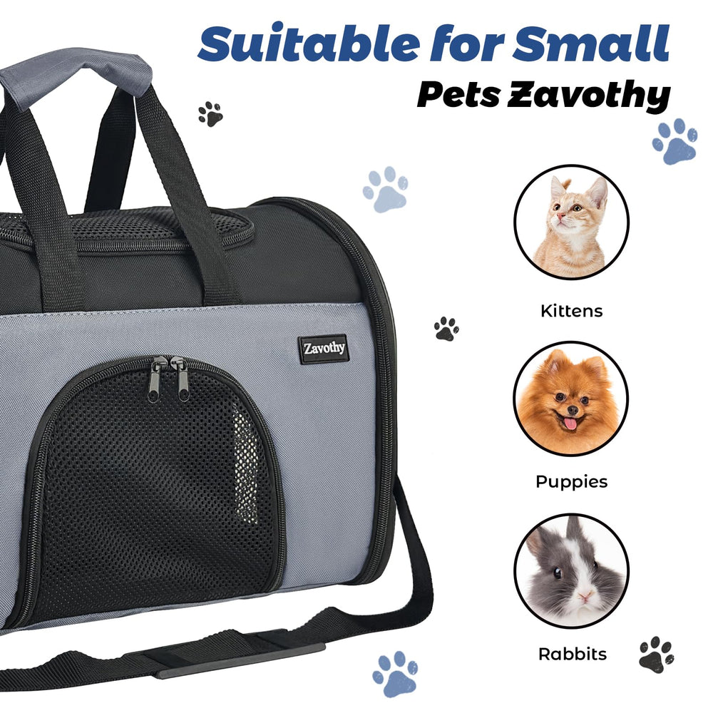 Zavothy interior with multiple pockets for treats, toys, and water.