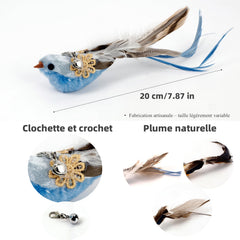 ZAYLUMO realistic bird close-up with feathers sparks hunting instinct during play