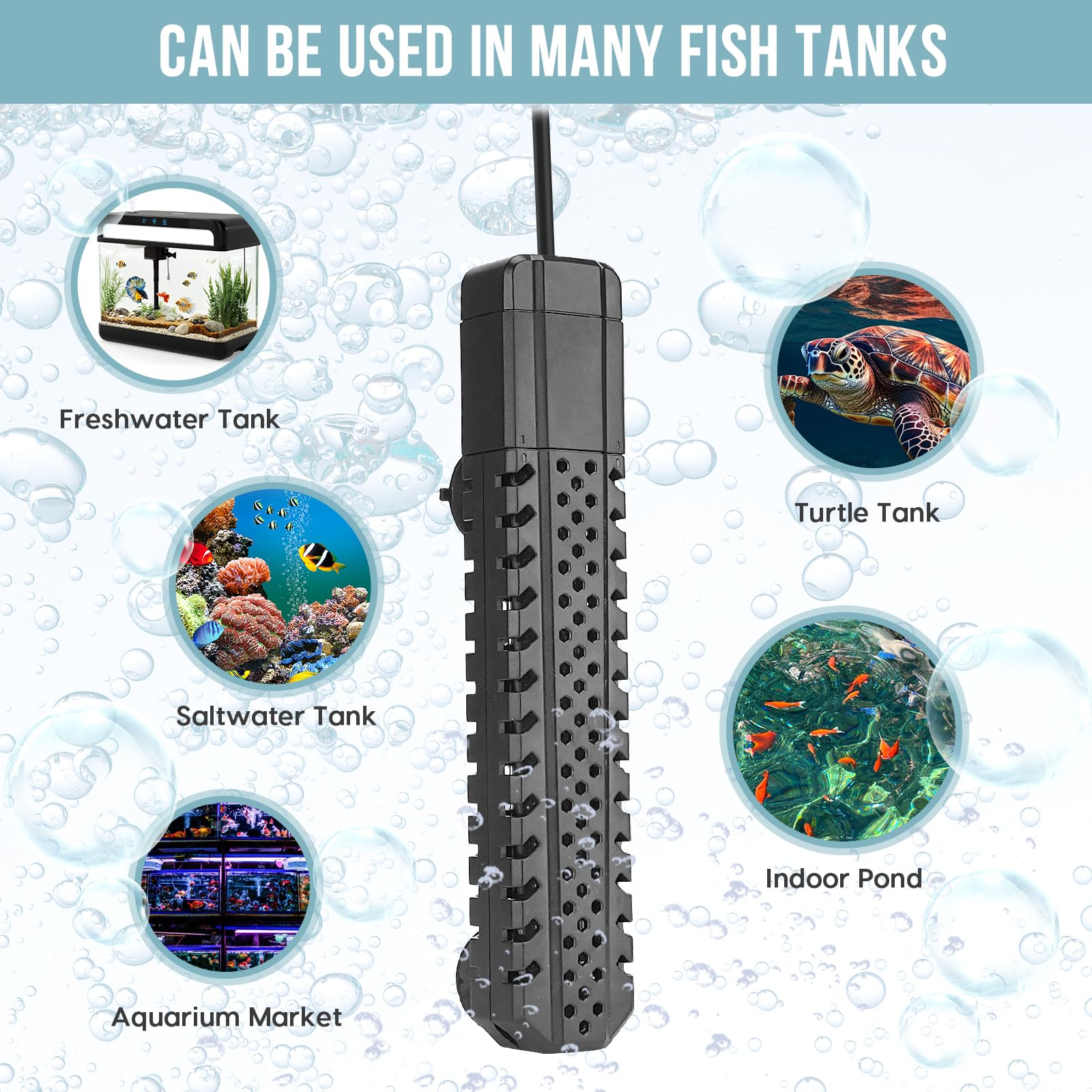 ZazaFi 500W heater installed fully submerged for best performance