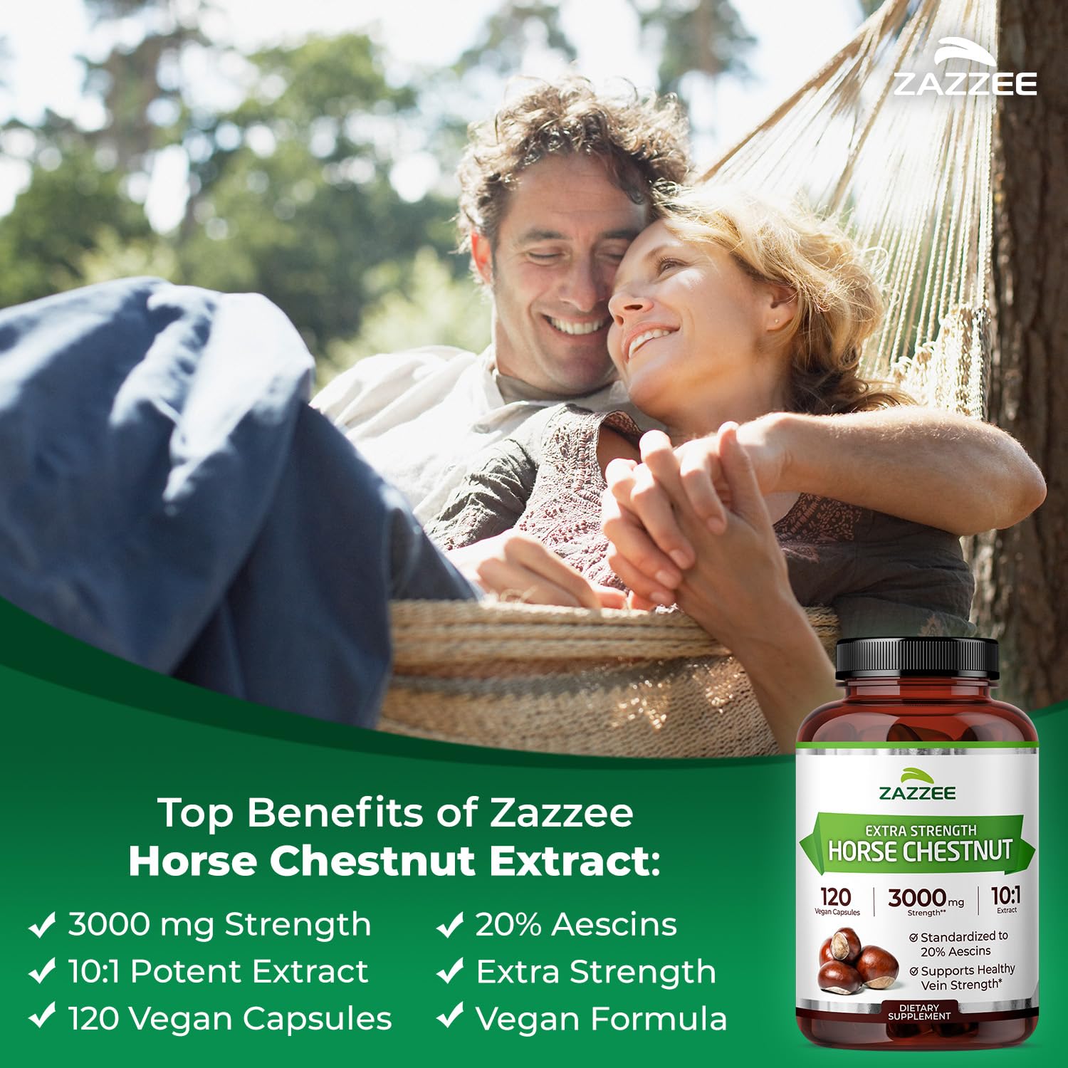 Zazzee extract 10:1 label highlighting concentrated potency