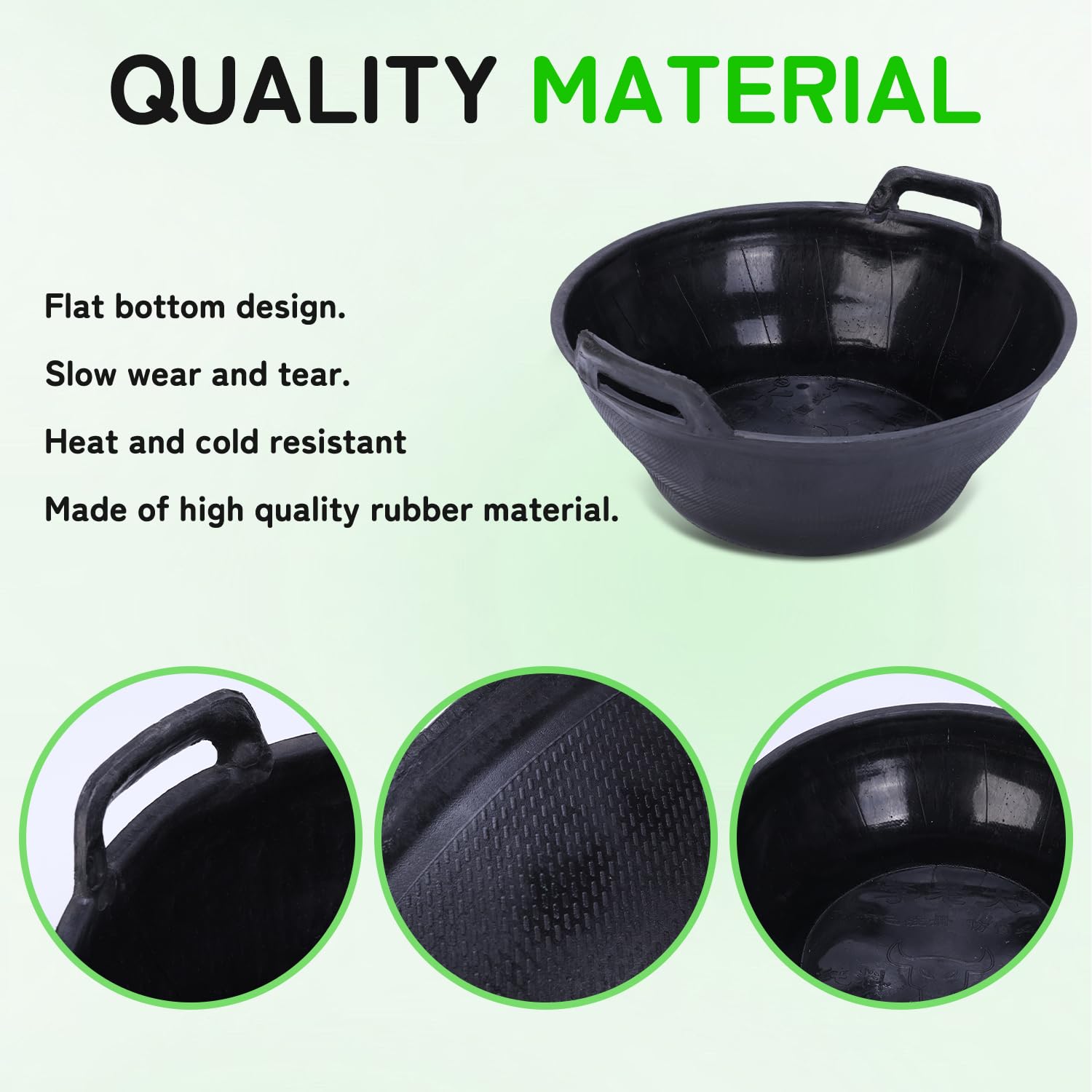 Zcargel rubber feed pan mixing-tub application demonstrates multiple project uses.