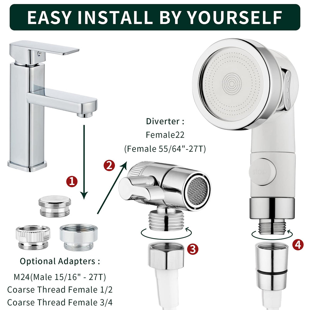 ZCONIEY pet bathing with sprayer enables spa-like rinsing for pets.
