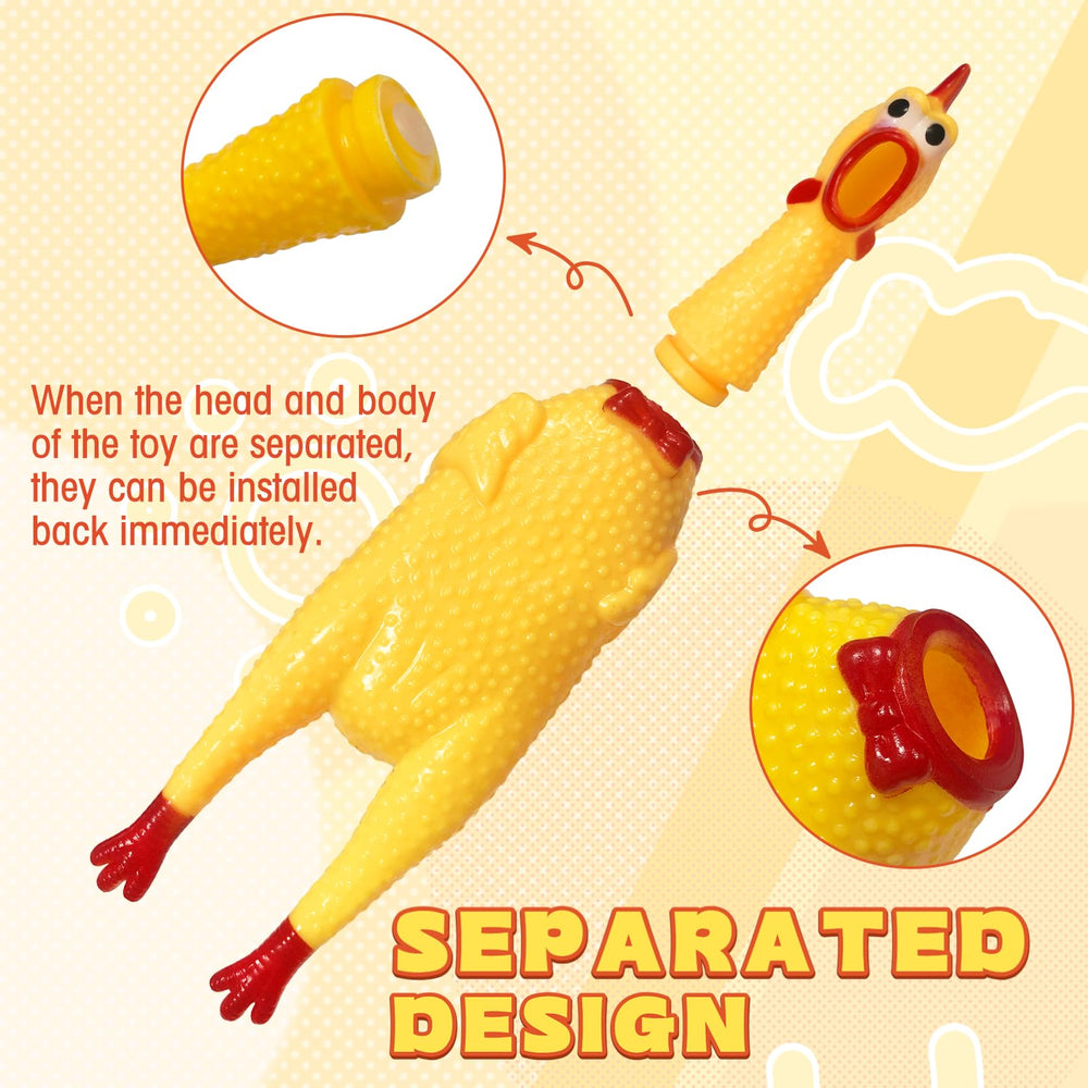 Zddaoole 6-pack screaming chicken toys, creates shared fun for family and pets