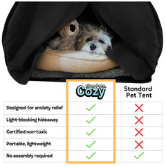 zDen outdoor-ready cat-dog enclosure tent encourages safe, cozy spaces anywhere.