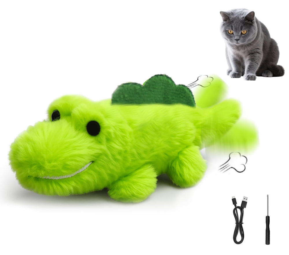 ZeLing HTL Croc Chase toy front view enhances indoor play with plush appeal for curiosity.