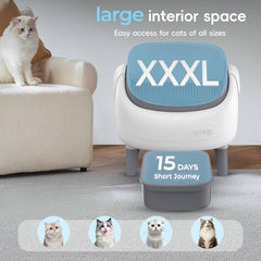 ZeaCotio dual safety sensors halt cleaning when a cat approaches.