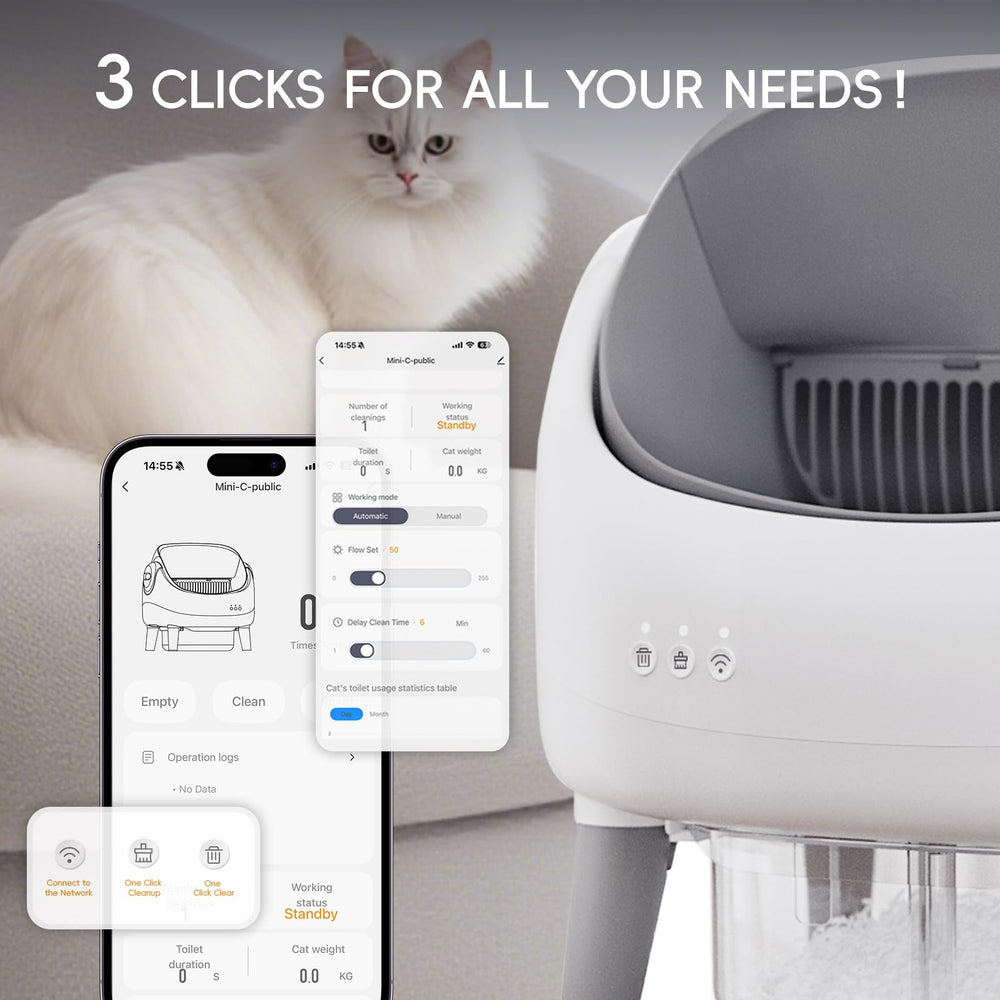 ZeaCotio large-capacity litter box fits more waste and pets.
