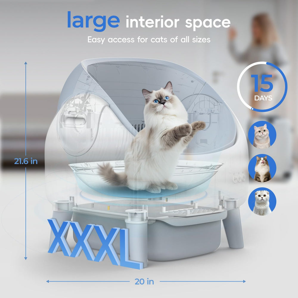 ZeaCotio multi-cat design showcases wide entrance for easy feline entry.