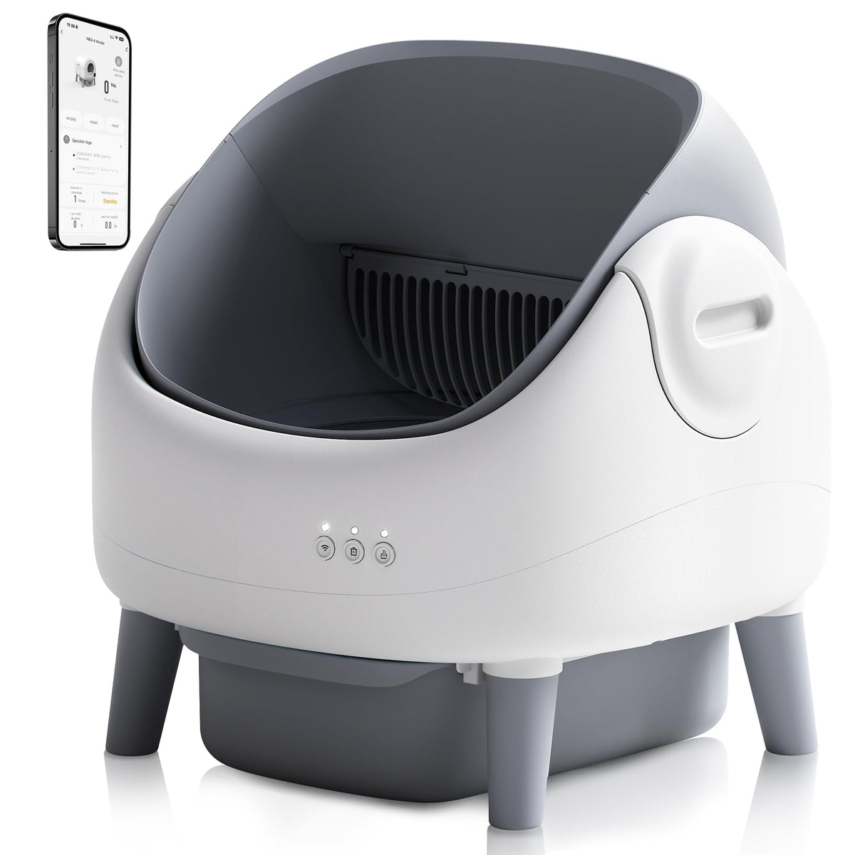 ZeaCotio open-top litter box entrance with easy cat access.