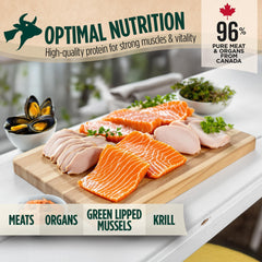zeal canada air-dried cat-food chicken-recipe meat-first ingredients support protein-rich meals
