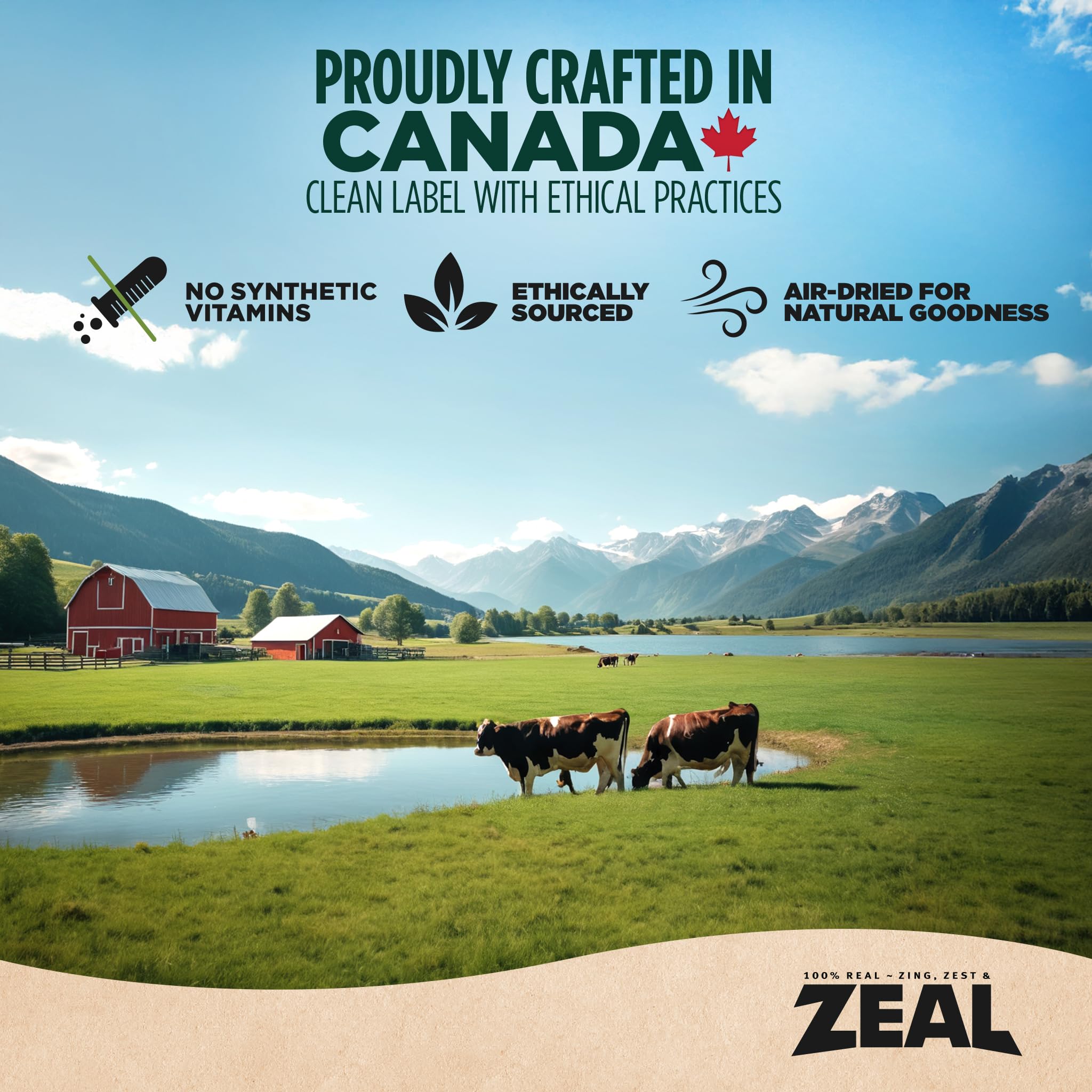 ZEAL Canada grain-free no-fillers label communicates clean ingredient list.
