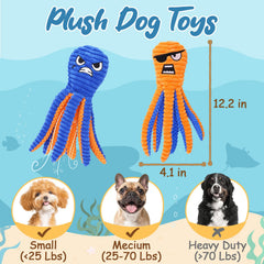 Zeaxuie crinkle octopus toy side view showing no stuffing feature