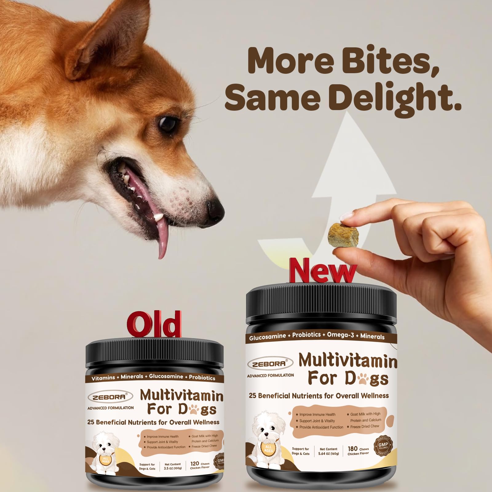 ZEBORA GMP-tested, dairy-free and non-GMO label on packaging.