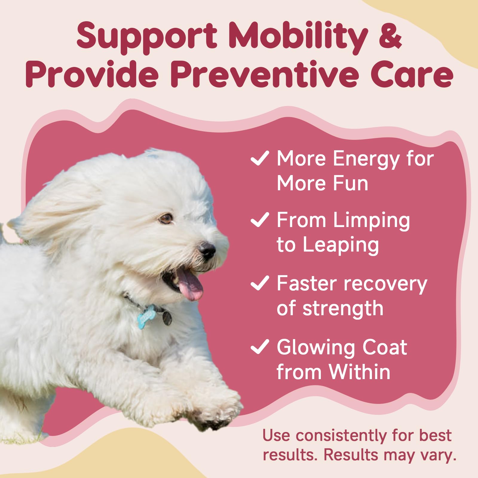 ZEBORA Glucosamine 180-chew bag supports multi-dog households.