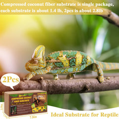 ZeeDix sustrato natural de coco expandible para terrario higiénico.