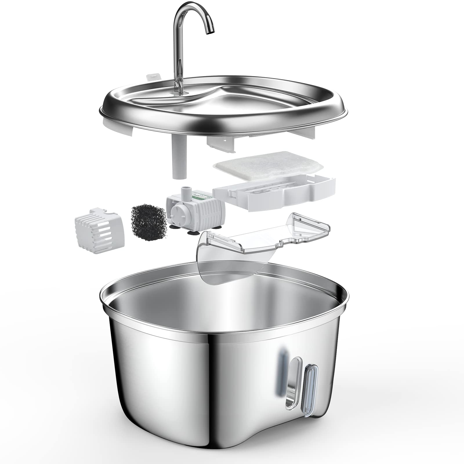 Zeepet D90 stainless-fountain-compatibility image shows fit and reliable filtration.