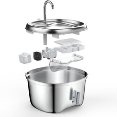 Zeepet D90 stainless-fountain-compatibility image shows fit and reliable filtration.