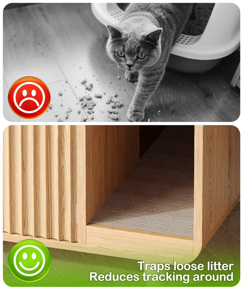 Zeibospri cat litter box enclosure living room side table doubles as chic furniture.