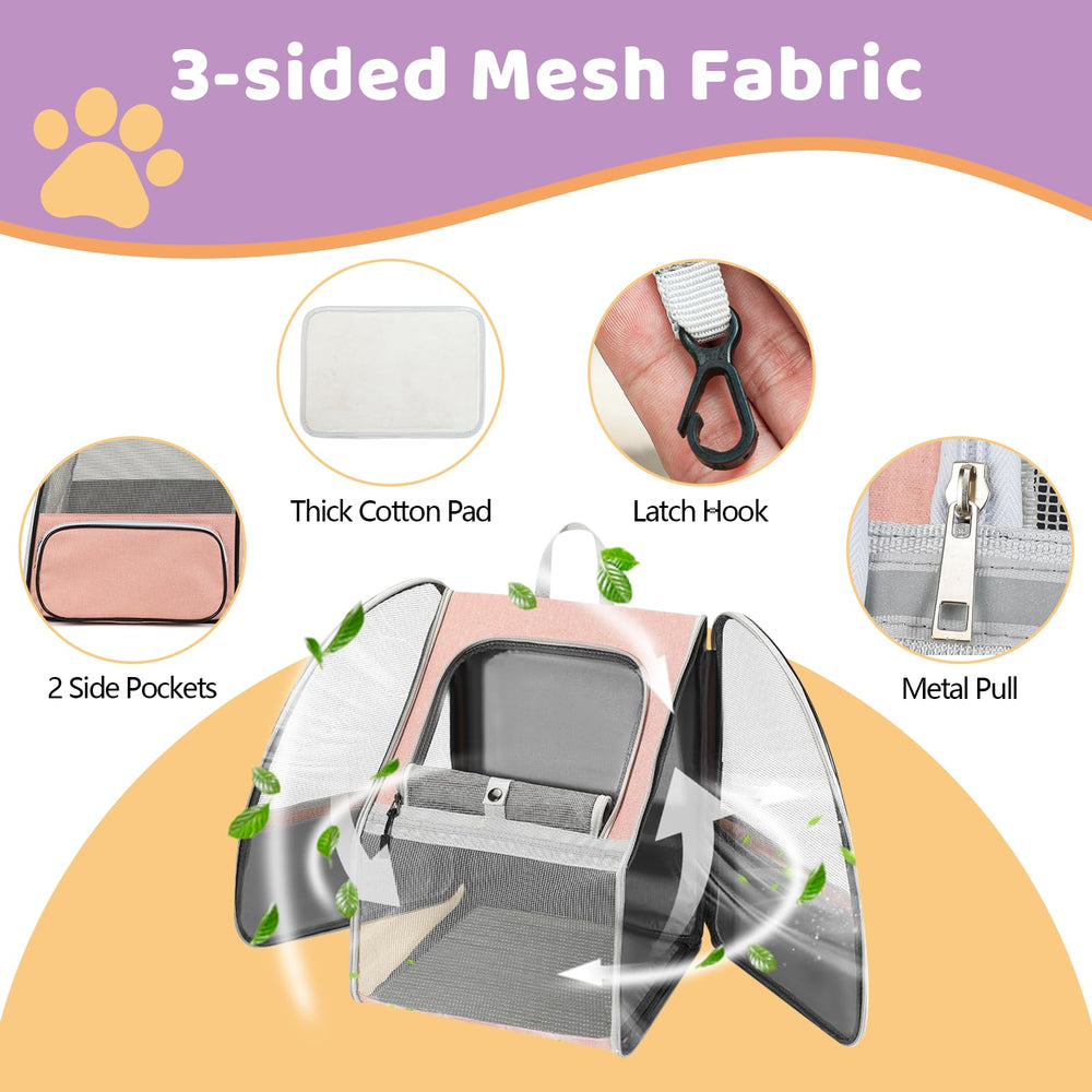 ZEJOROSE cat backpack with transparent front window to observe your pet