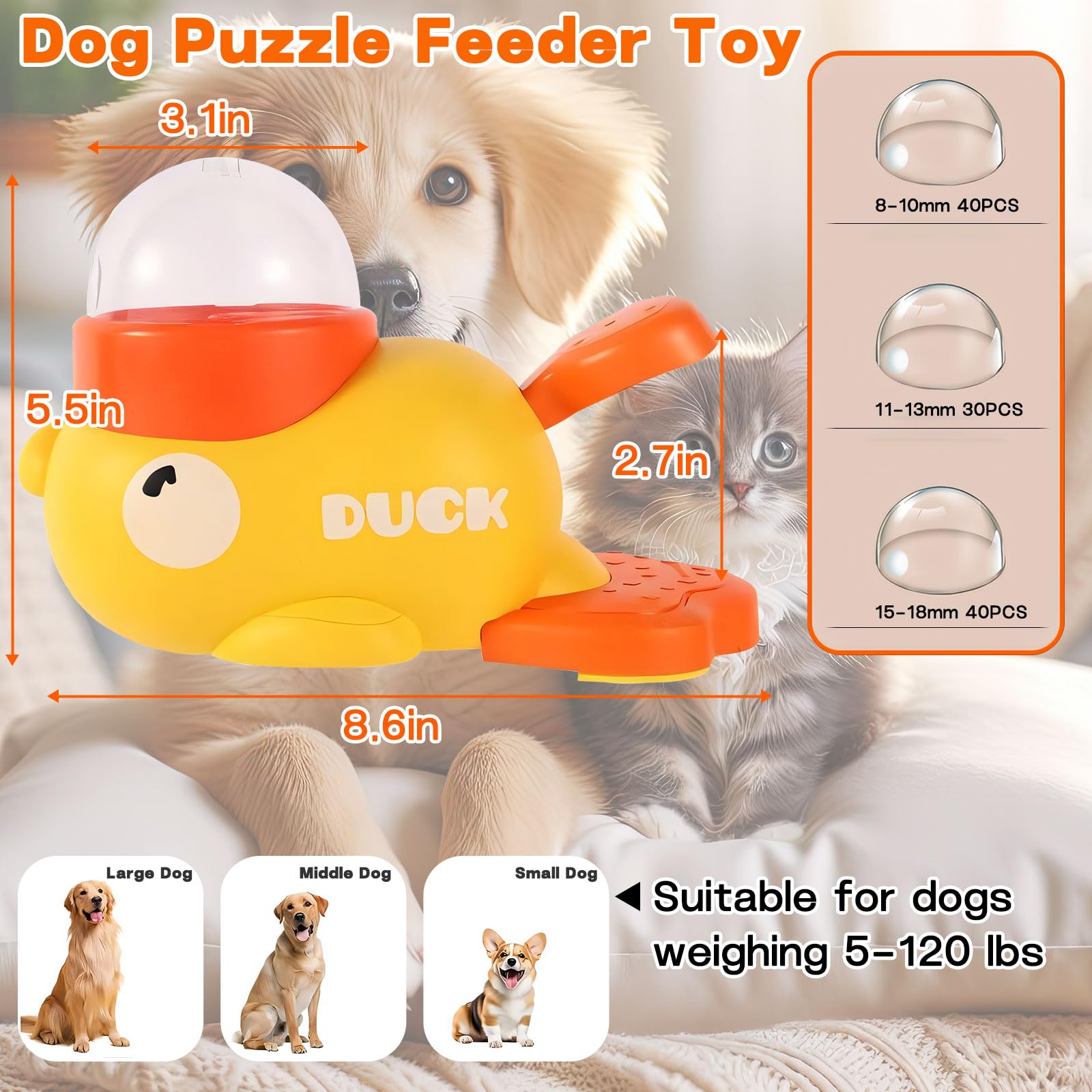 ZEKURAPA food-dispensing-dog-toy slows eating and entertains pets