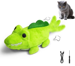 ZeLing HTL interactive croc chase toy front view promoting indoor exercise for cats