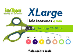 Zen Clipper 4mm hole design enables controlled trimming for large dogs