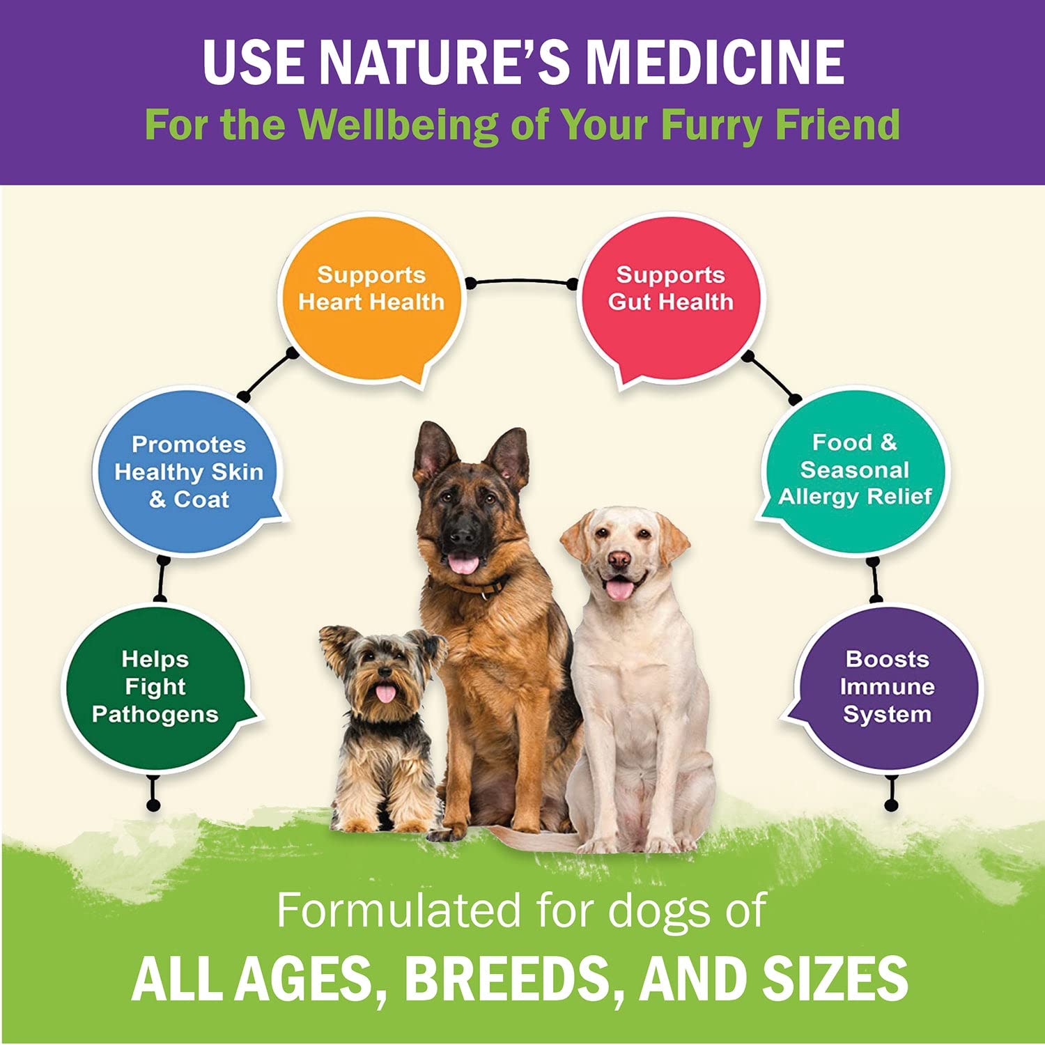 Zenapet dog immune-topper nourishes skin and coat for softer, healthier fur.