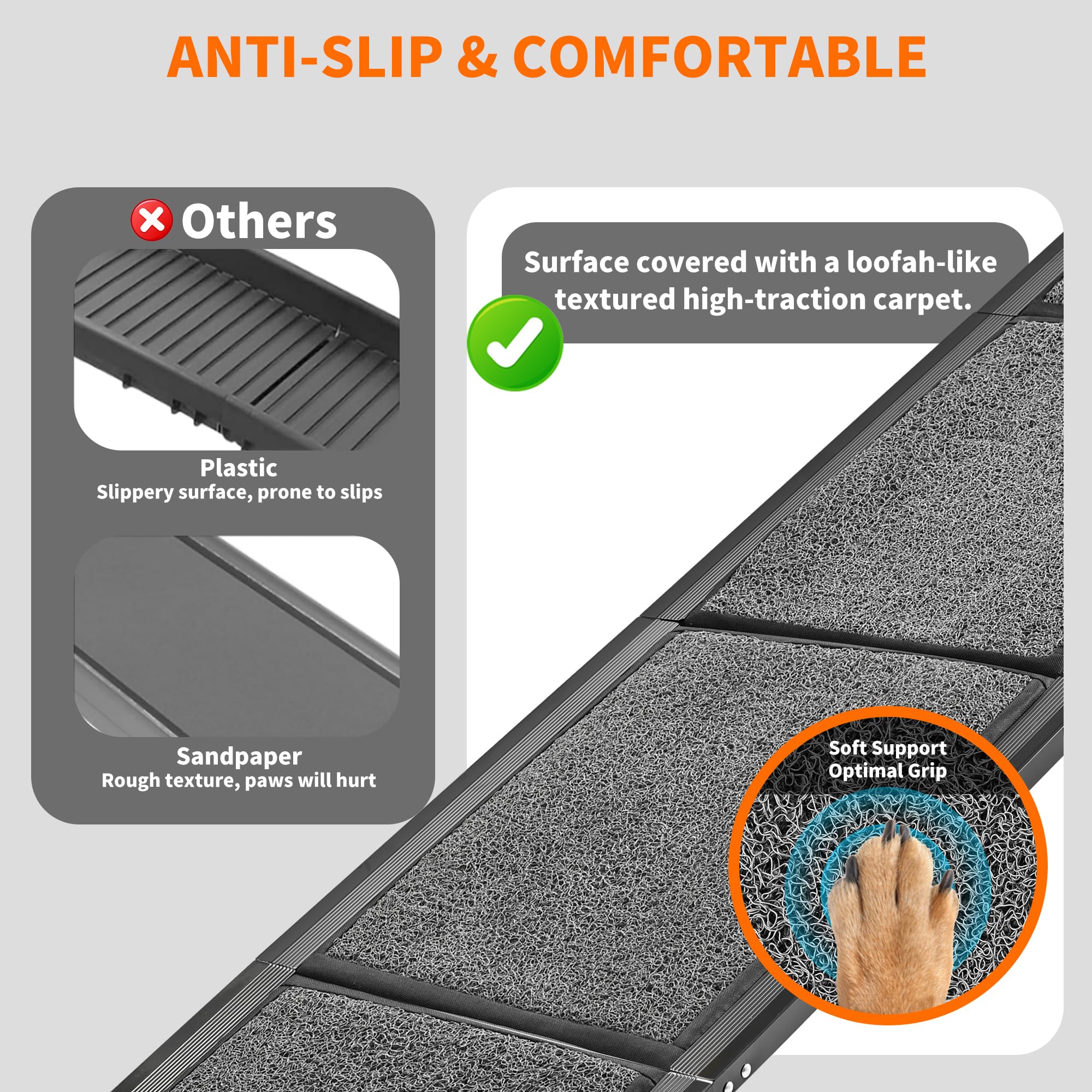 Zendova dog ramp folded compact storage ideal for car trips.