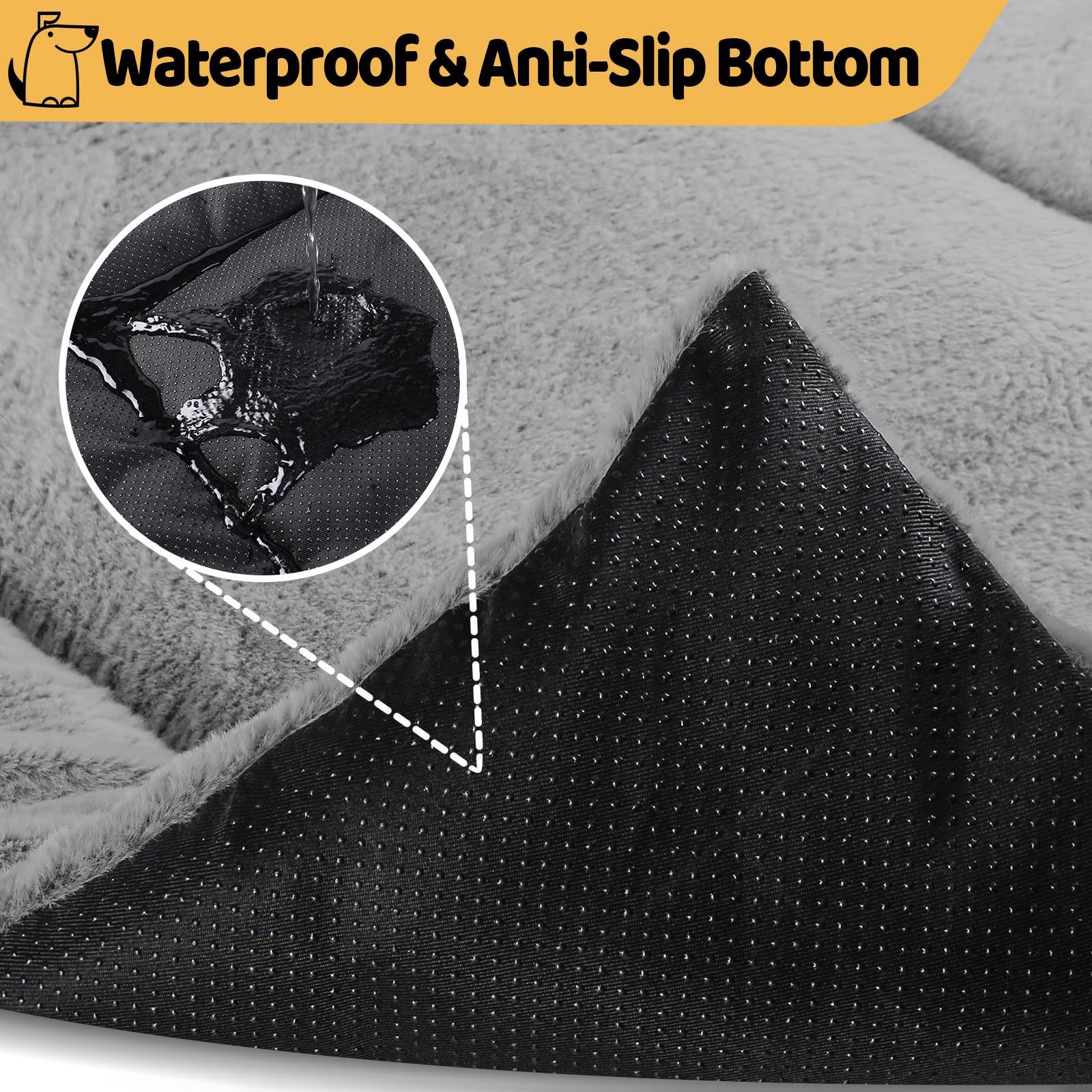 ZENGAOOU 36x23 crate pad fits standard crates for dogs up to 70 pounds