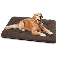 ZENGAOOU dog bed curry overview highlights a cozy crate-ready mat for restful naps.