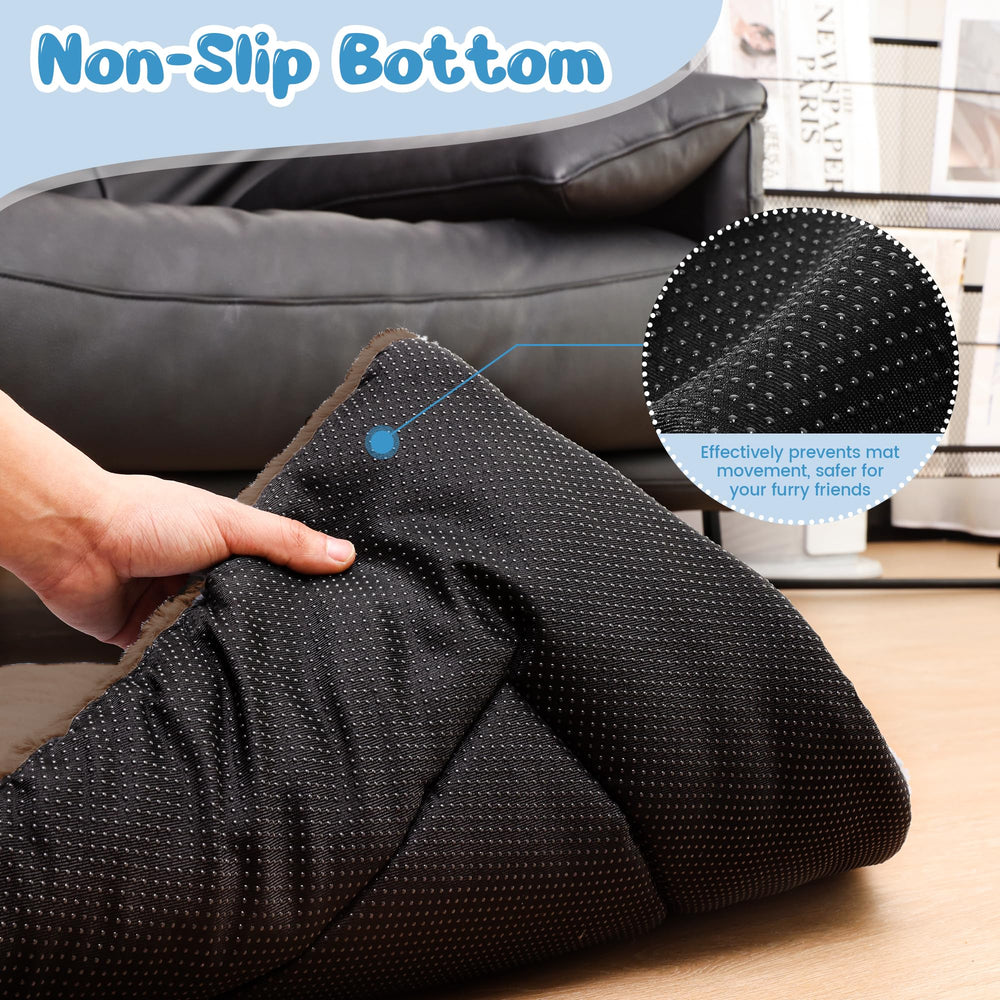ZENGAOOU dog bed curry washable-cover closeup emphasizes easy cleaning and fresh fabric.