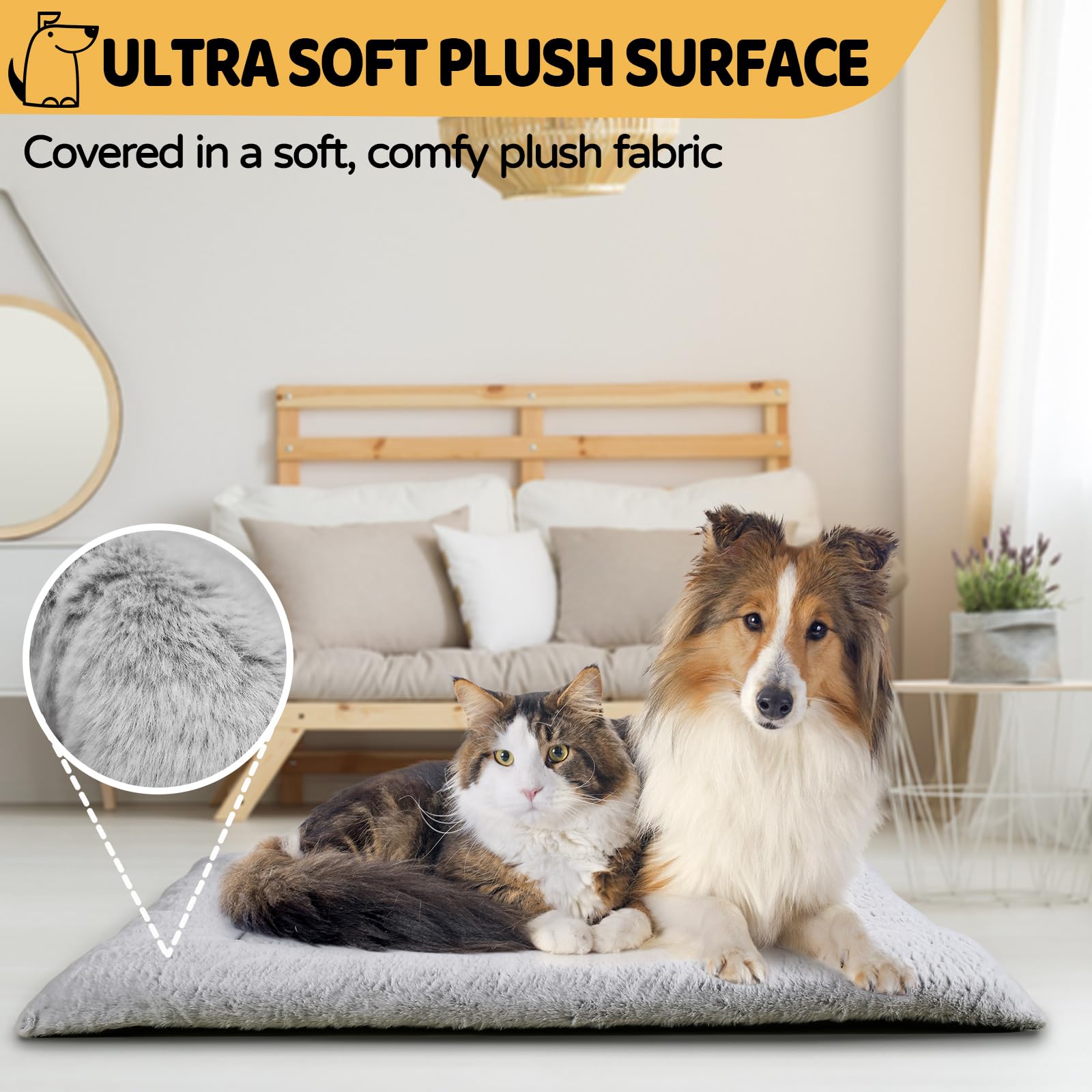 ZENGAOOU ultra-soft faux fur bed for travel and car use.