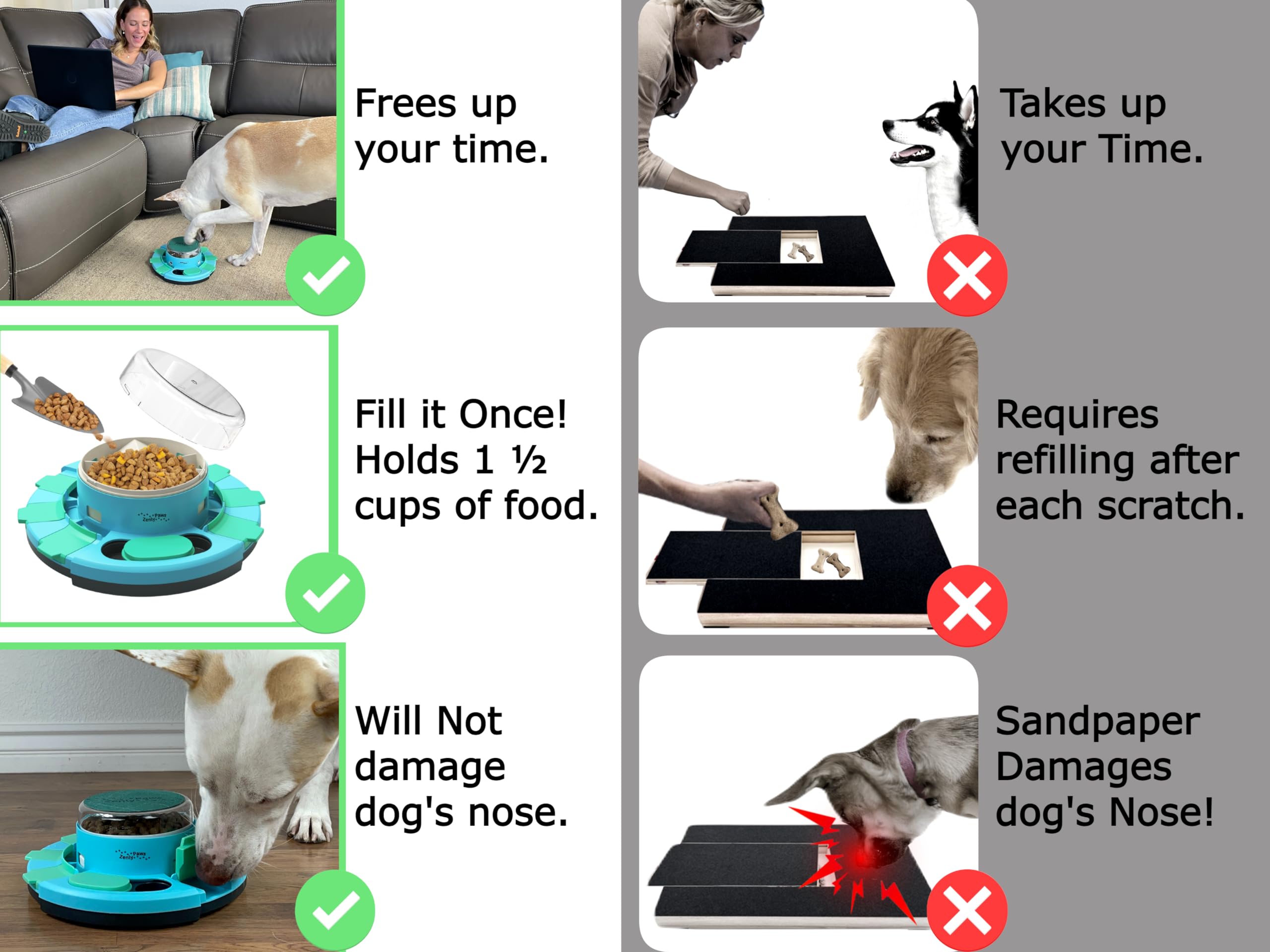Zenly Paws Nail File Toy self-healing scratch pads stay fresh after use.