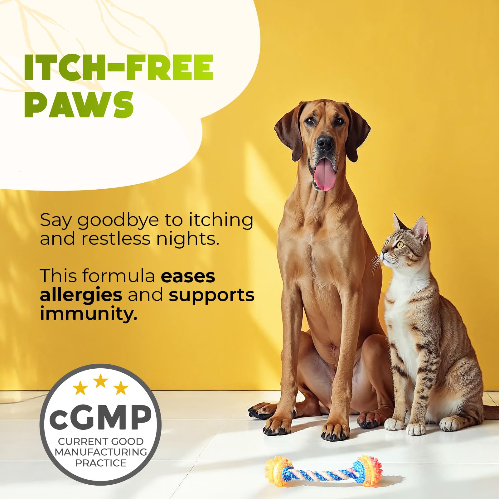 ZENO Dog Allergy Chews features prebiotics and probiotics for digestive support.