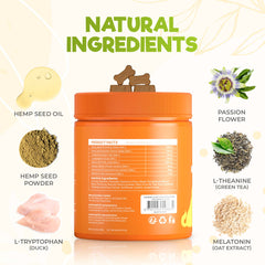 ZENO hemp calming chews ingredients highlight calming botanicals