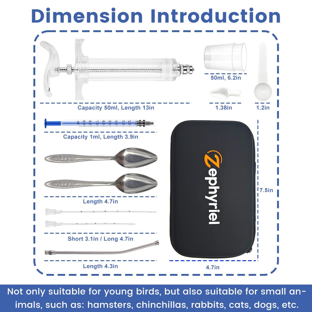 Mangueras Zephyriel para alimentación de aves 8 cm y 12 cm